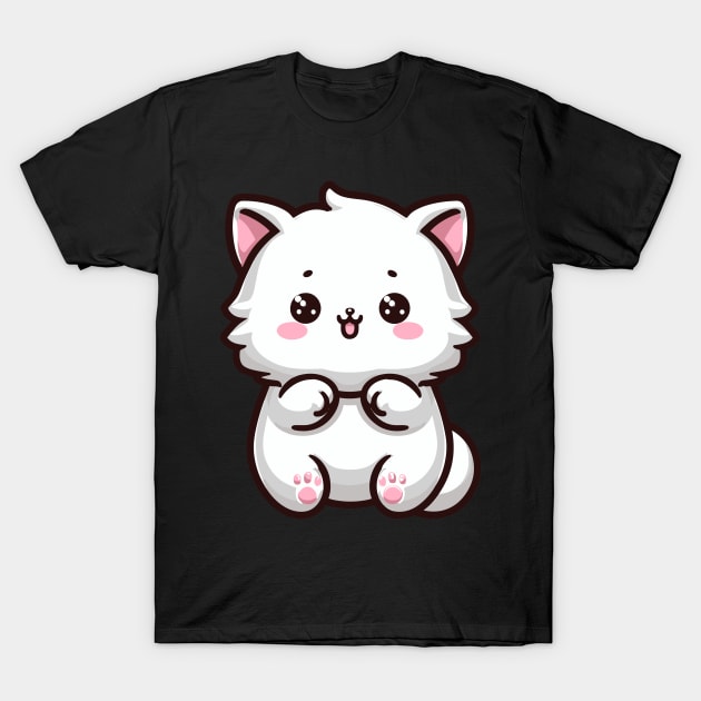 Graceful Cat Silhouette T-Shirt by CreativeArtss